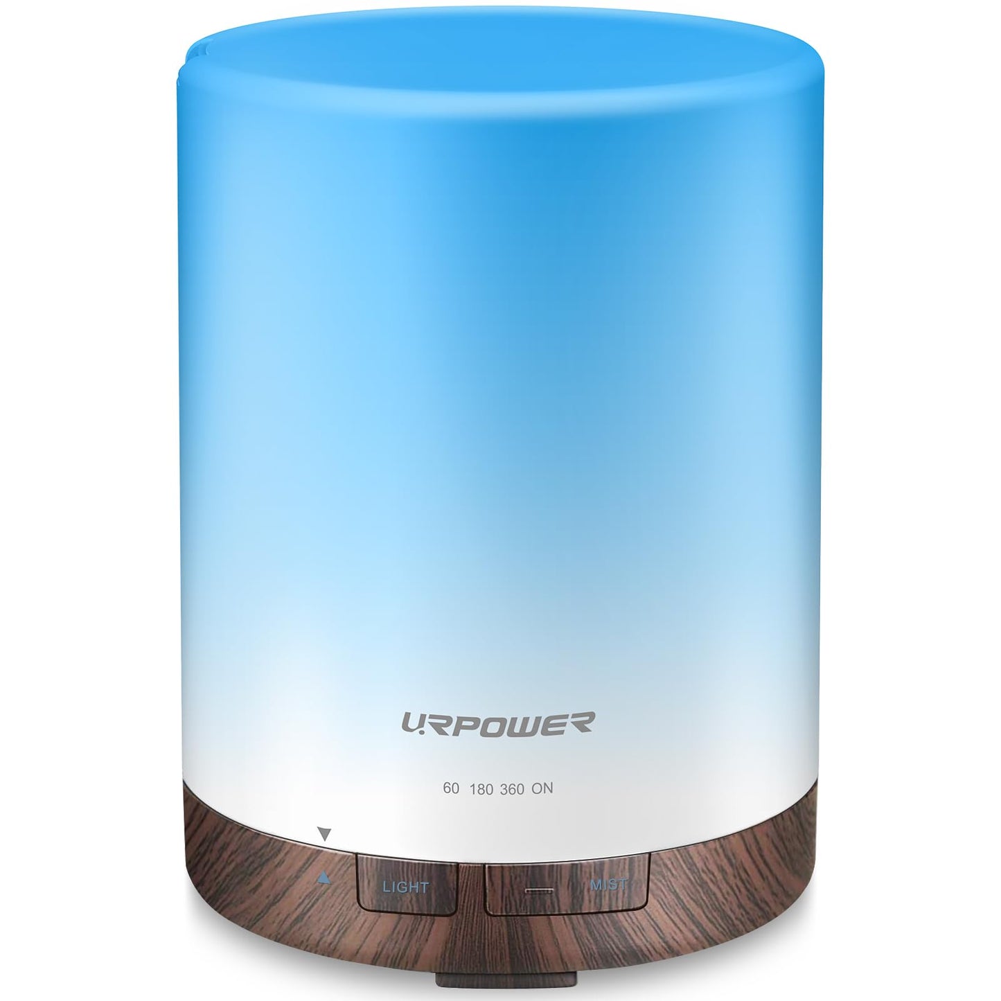 URPOWER 300ml Essential Oil Diffuser | Ultrasonic Humidifier, Auto Shut Off, 7 Color LEDs, 4 Timers