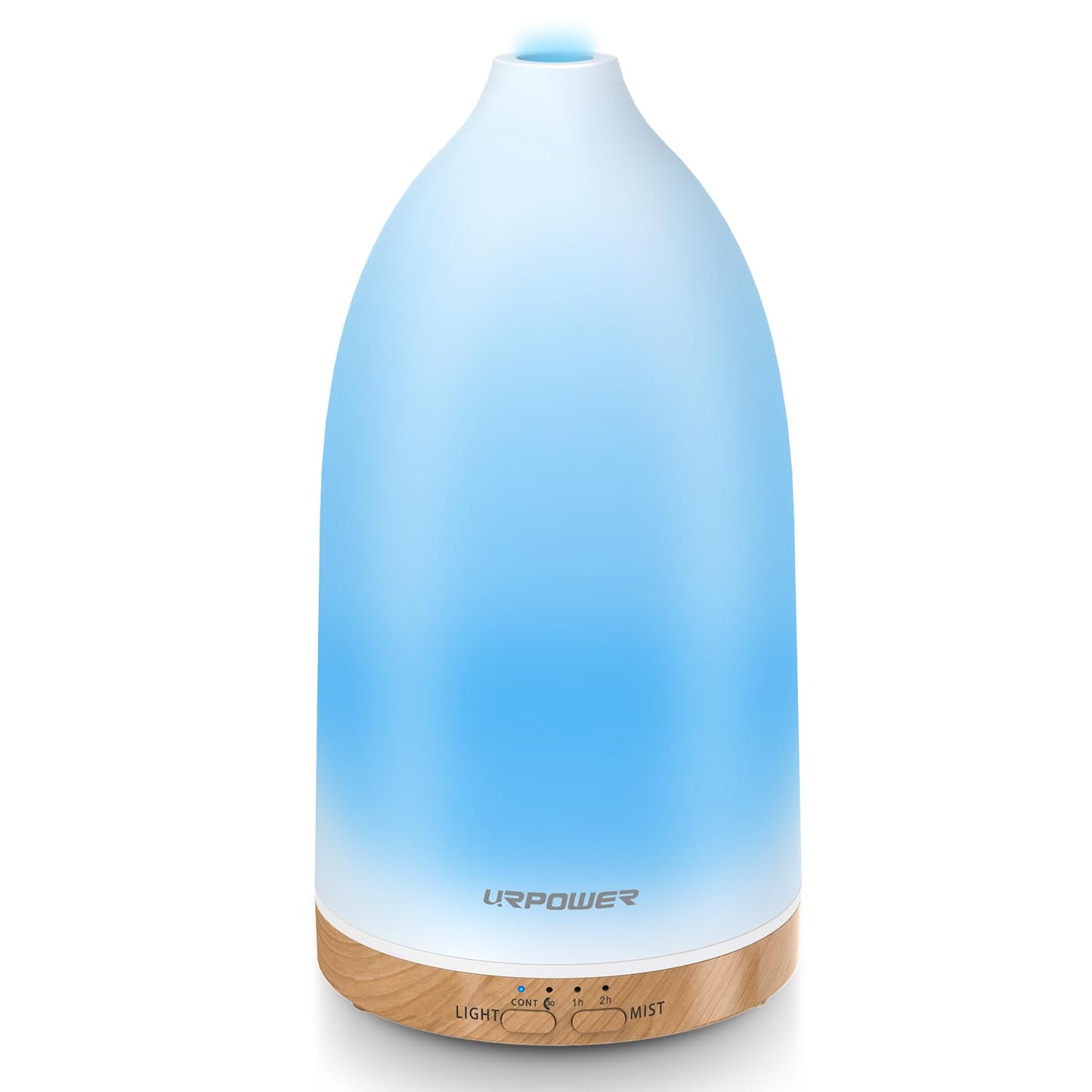 URPOWER Essential Oil Diffuser - 7 LED Colors, Auto-Off, 100ml Ultrasonic