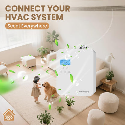 URPOWER Waterless Nebulizing Scent Diffuser 300ml – 3000 Sq Ft Coverage, Smart App