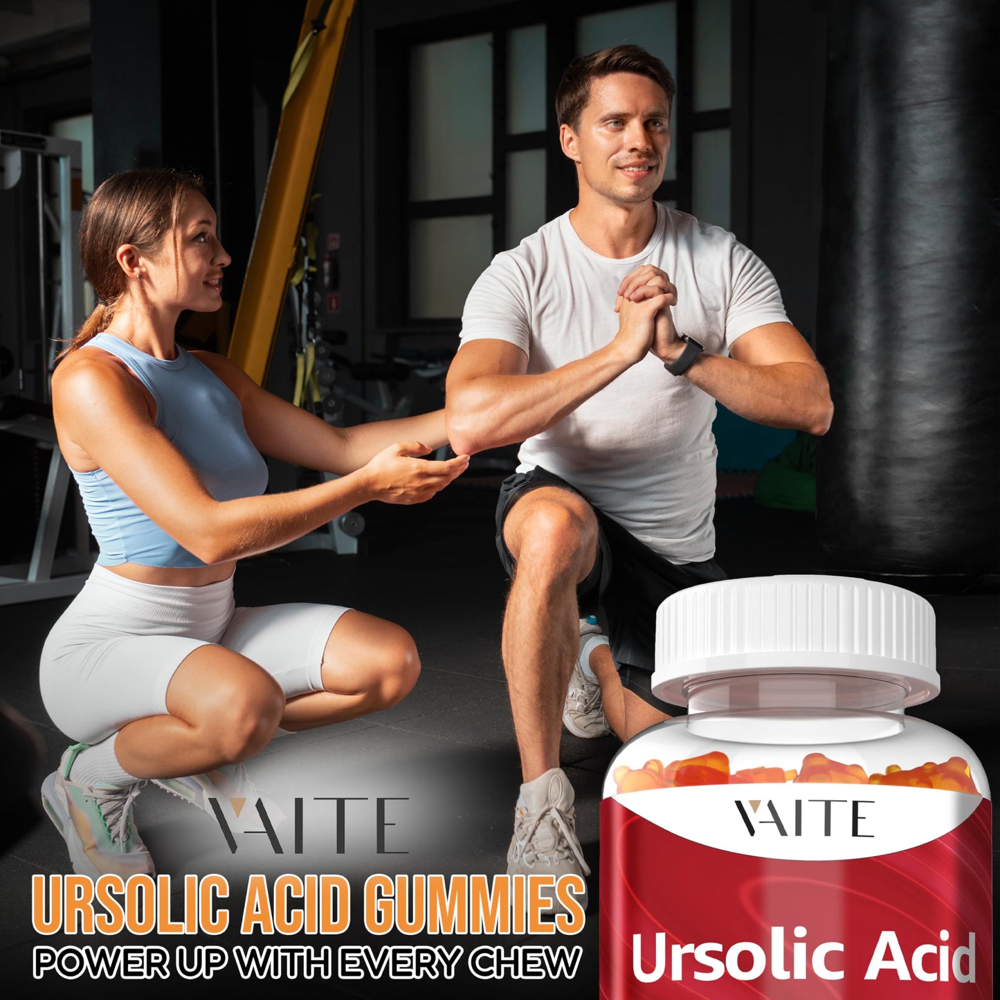 Ursolic Acid 300mg Vegan Gummies – Plant-Based Muscle & Joint Support | 60 Chewables