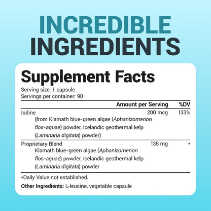 Dr. Berg Sea Kelp Enhanced Iodine – 200 mcg, 90 Capsules