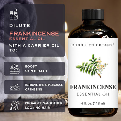 Brooklyn Botany Frankincense Essential Oil – 4 oz, 100% Pure & Natural, Premium Grade