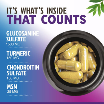 Glucosamine Chondroitin 2100mg – 3X Strength Joint Support (240 Capsules) – USA Bottled