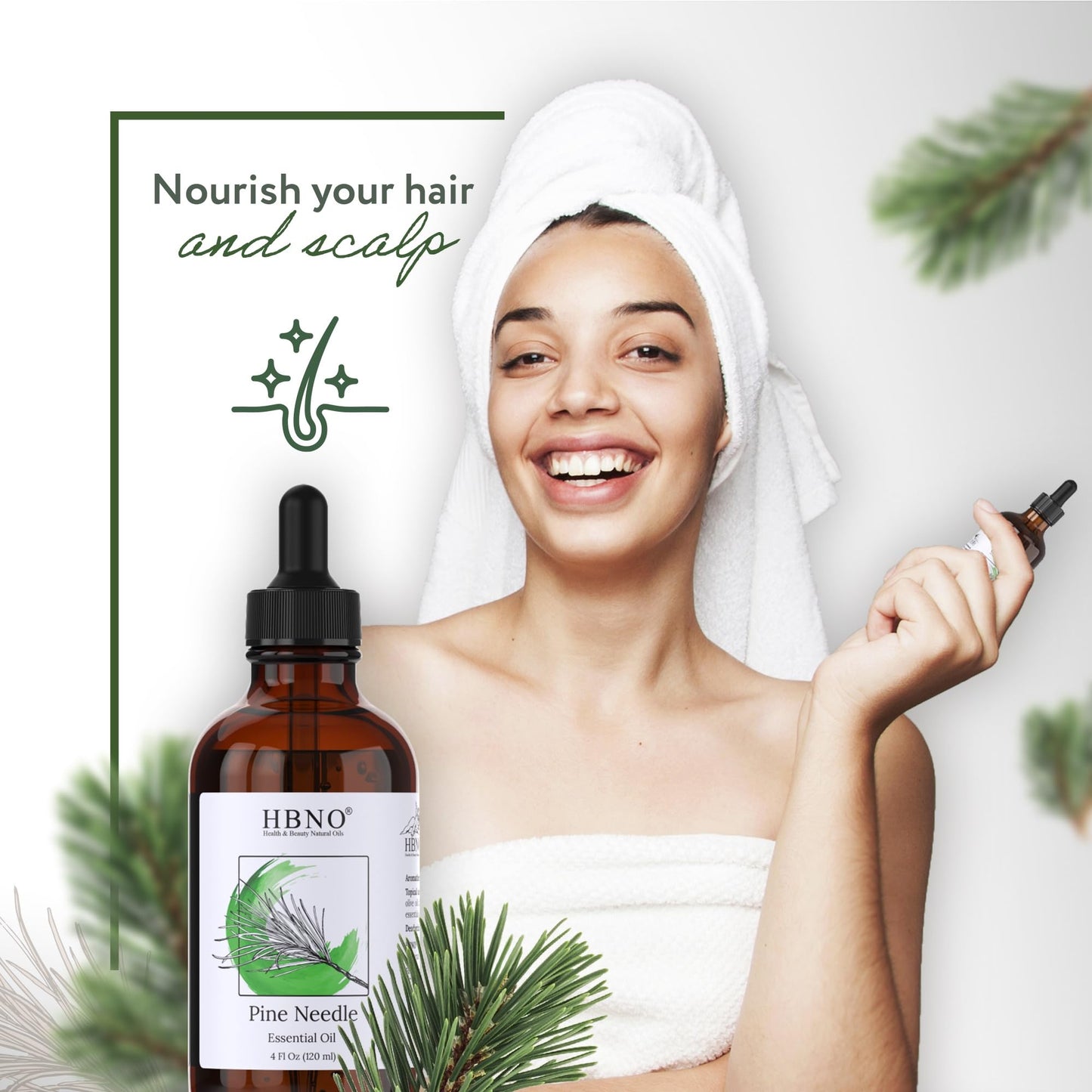 HBNO California Pine Needle Essential Oil 4 oz (120 ml) – Natural, Aromatherapy & DIY