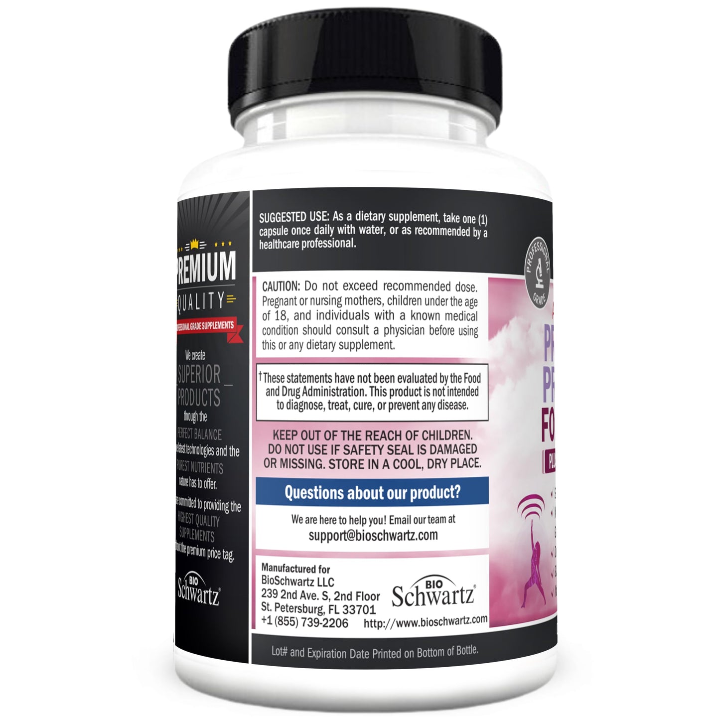 Prebiotics & Probiotics for Women – Gut, Vaginal & Immune Health Support with Black Cohosh & Red Clover (30 Count) | Whole Food Digestive Enzymes