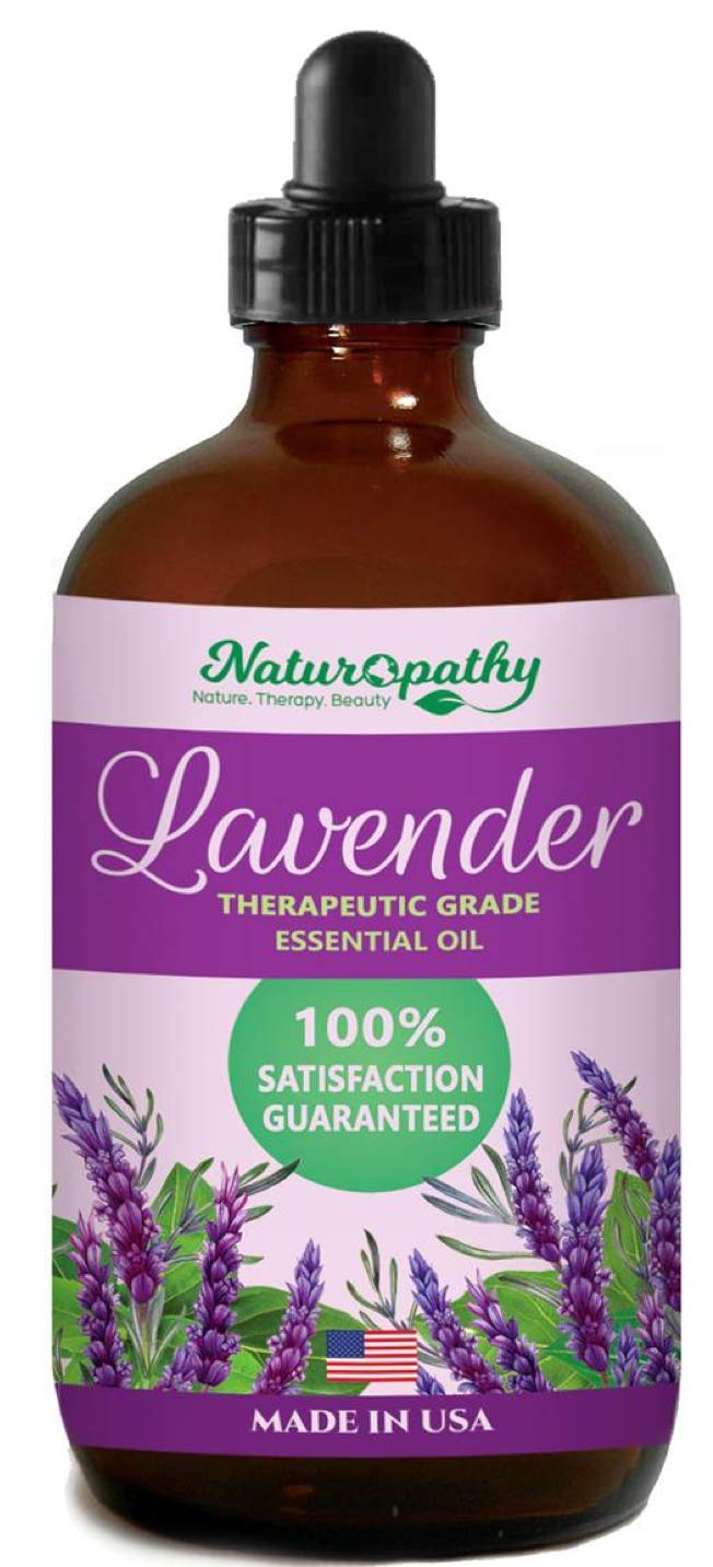 Naturopathy Lavender Essential Oil 100% Natural Therapeutic Grade – 4 fl oz