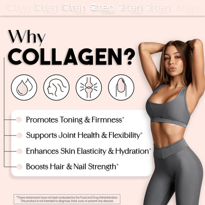 New - Creatine + Collagen for Women – Lean Muscle, Booty Gain, Energy & Recovery | 5g Creatine Monohydrate + 5000mg Collagen Peptides, Unflavored, 30 Servings