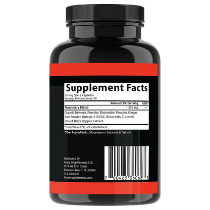 Angry Supplements Turmeric Ginger Maxx 60 Caps – Wellness & Antioxidants
