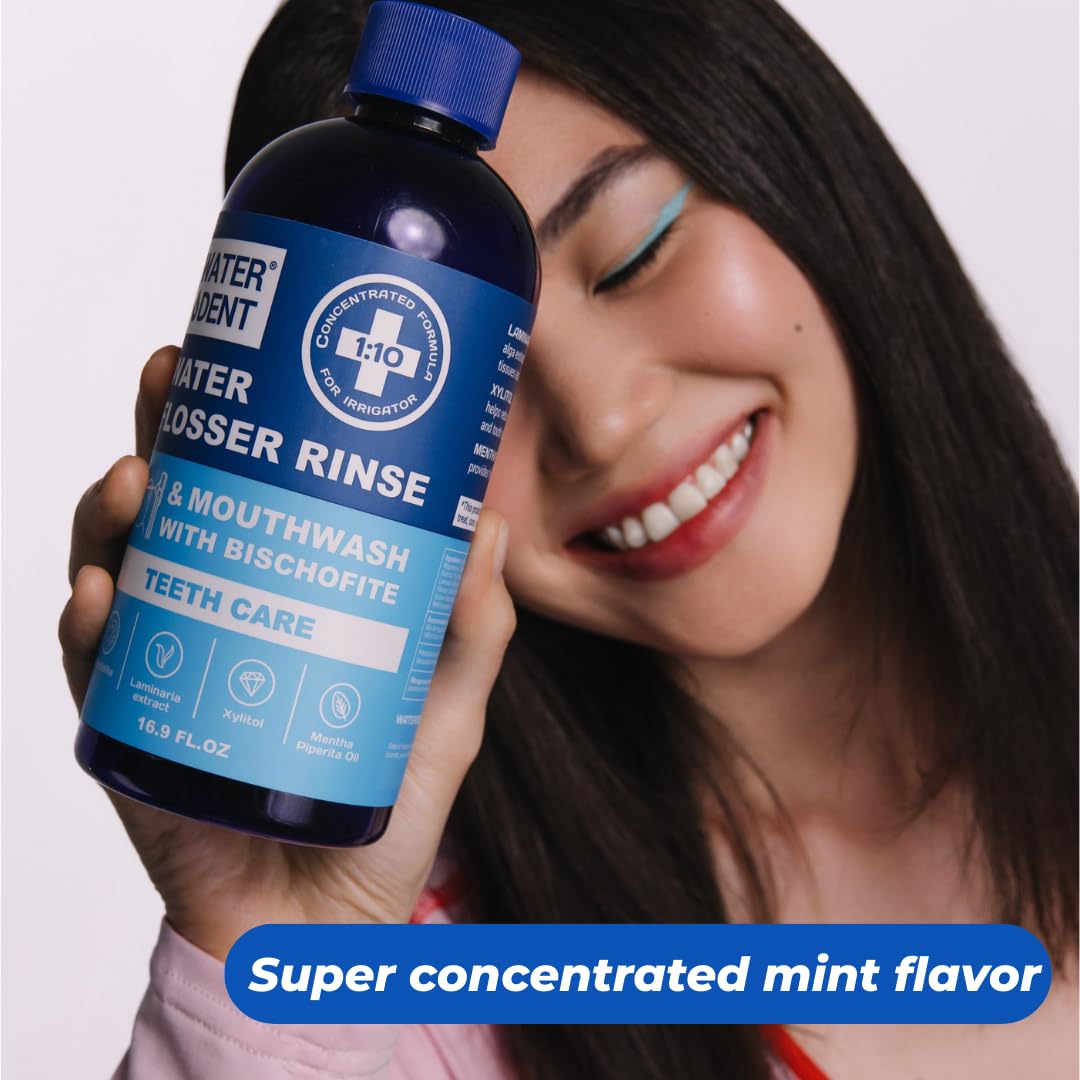 Concentrated Water Flosser Rinse & Mouthwash – Mint, USA Made, 2-Pack
