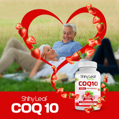 Shiny Leaf CoQ10 100mg Chewable – Heart Health & Energy, 90 Tabs, Made in USA