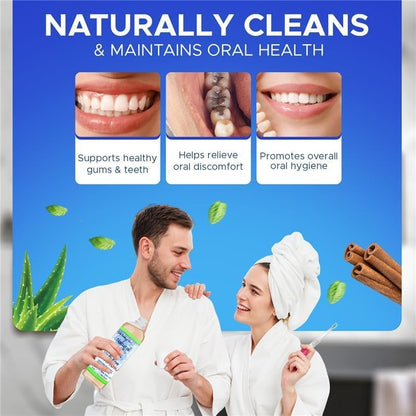 Natural Pink Himalayan Saltwater Mouth Rinse – Organic Mint, Fluoride Free, Non-GMO, 16 oz