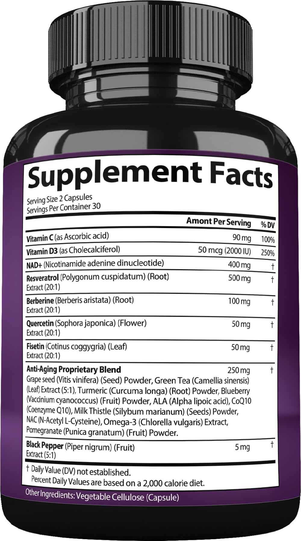 NAD Resveratrol Liposomal NAD+ Booster with Berberine & Quercetin | USA