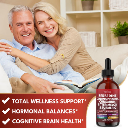 Berberine with Ceylon Cinnamon Liquid Drops – Immune Support Formula (2 oz)