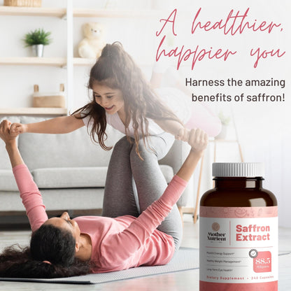 Mother Nutrient Saffron Extract Supplements | 88.5 mg per Serving, 240 Veggie Capsules, 7-Month Supply