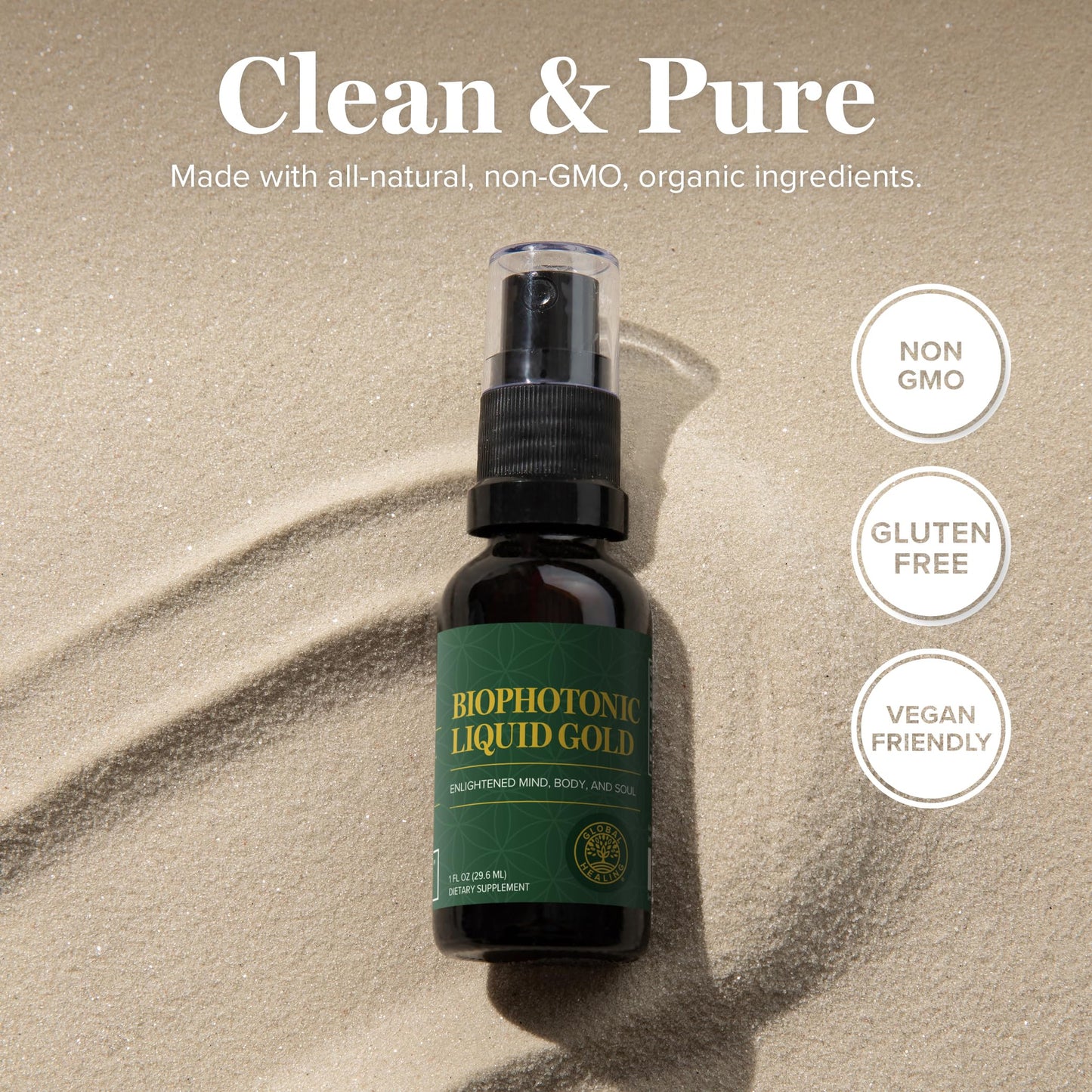 Global Healing Center Biophotonic Liquid Gold Spray - 1 Fl Oz