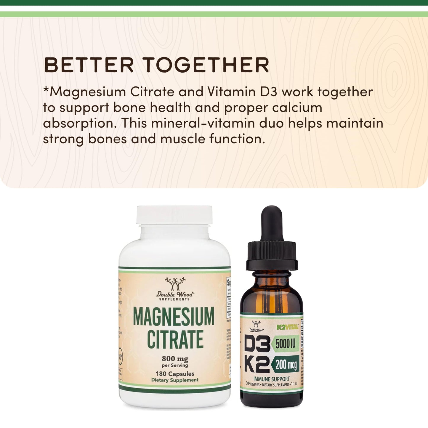 Magnesium Citrate 800mg - 180 Capsules | Digestion & Constipation Support | Vegan, Non-GMO | Double Wood Supplements