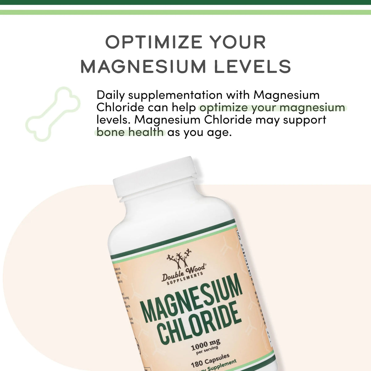 Double Wood Magnesium Chloride – 180 Capsules, 1000 mg per Serving, Supports Digestive & Bone Health – Non-GMO & Gluten Free (Pack of 2) BritishVita | Premium UK Vitamins & Wellness Supplements