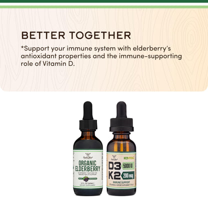Organic Elderberry Liquid 2 oz - Immune Support | Double Wood