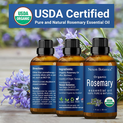 Organic Rosemary Essential Oil 30 ml – Nexon Botanics Pure Aromatherapy Oil