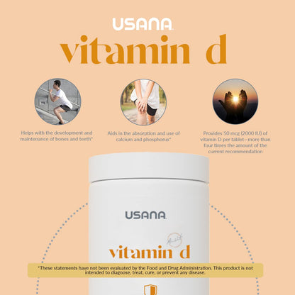 USANA Vitamin D 2000 IU – Immune Support, 84 Tablets