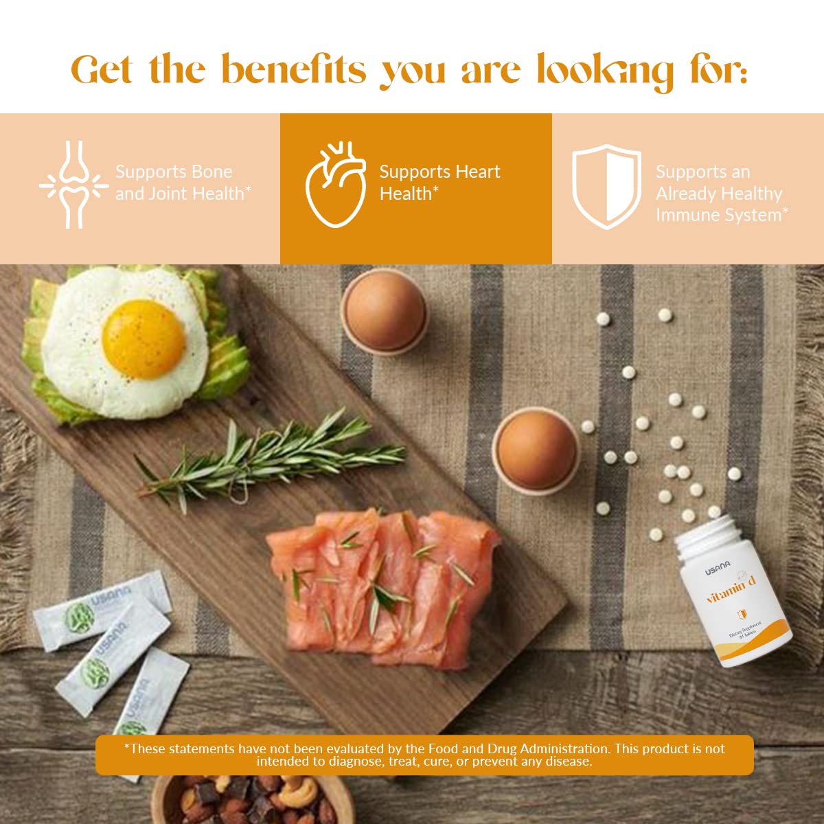 USANA Vitamin D 2000 IU – Immune Support, 84 Tablets