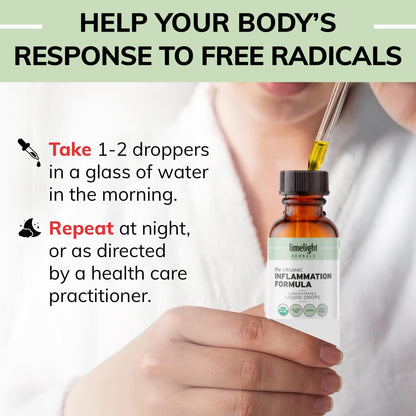 USDA Organic Inflammation Support – Turmeric Curcumin, Boswellia, Ginger Drops