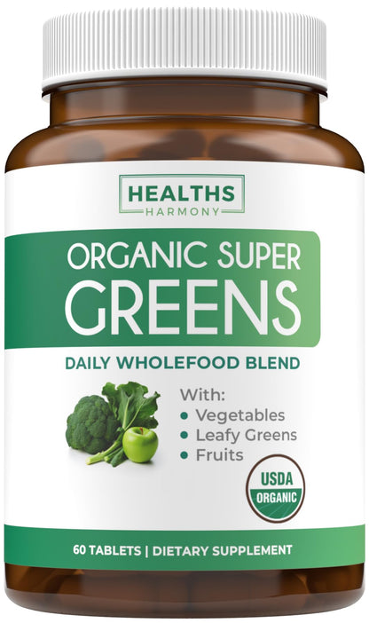 USDA Organic Super Greens – 28-Item Veggie & Fruit Complex, Vegan & Non-GMO