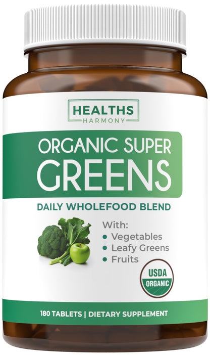 USDA Organic Super Greens – 28 Superfoods for Adults | Vegan & Non-GMO