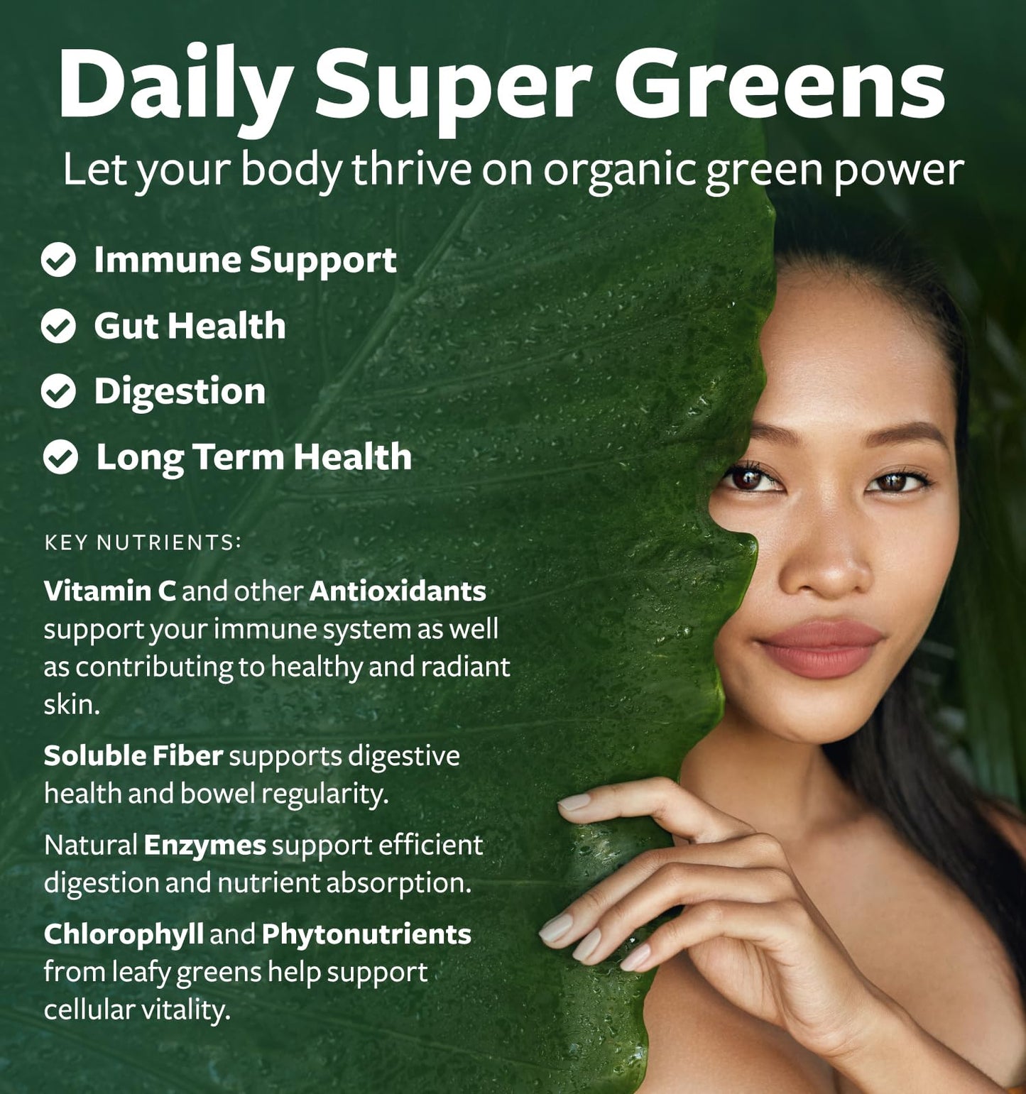 USDA Organic Super Greens – 28 Superfoods for Adults | Vegan & Non-GMO