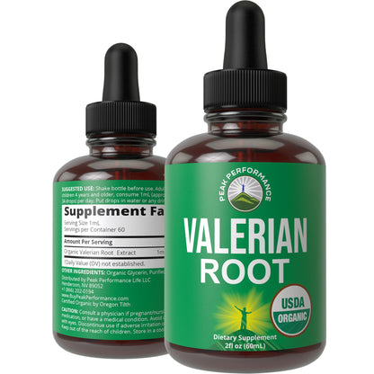 USDA Organic Valerian Root Drops – Vegan Sleep Tincture, Gluten Free, Zero Sugar