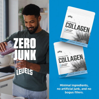 Levels Collagen Peptides – Unflavored, 11g Per Scoop, 1 lb, No Artificial Ingredients