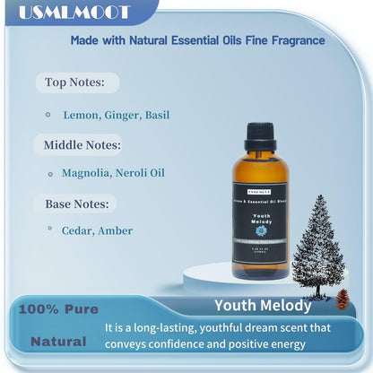 USMLMOOT Youth Melody Essential Oil – Hotel-Quality Diffuser Oil for HVAC & Home Aromatherapy