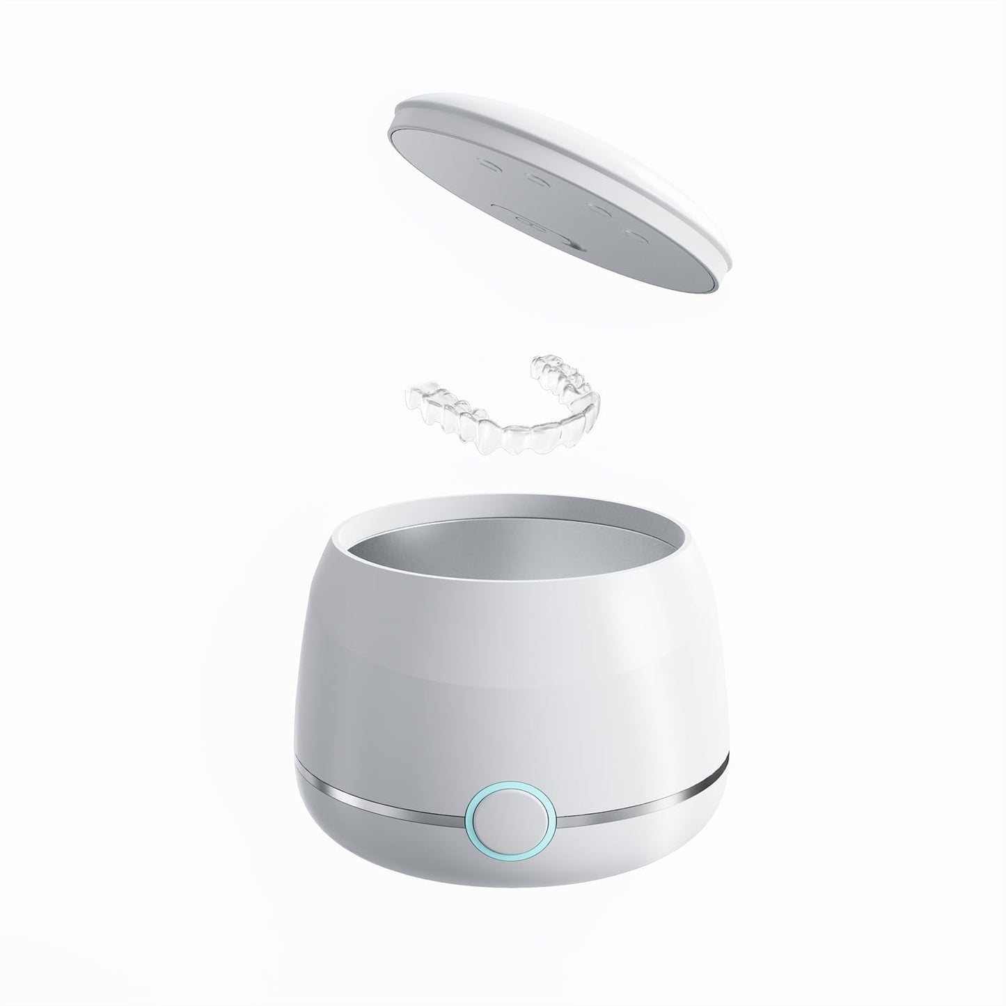 USRIXITECH Ultrasonic Retainer Cleaner Pro – Deep Clean Dentures & Aligners (White)