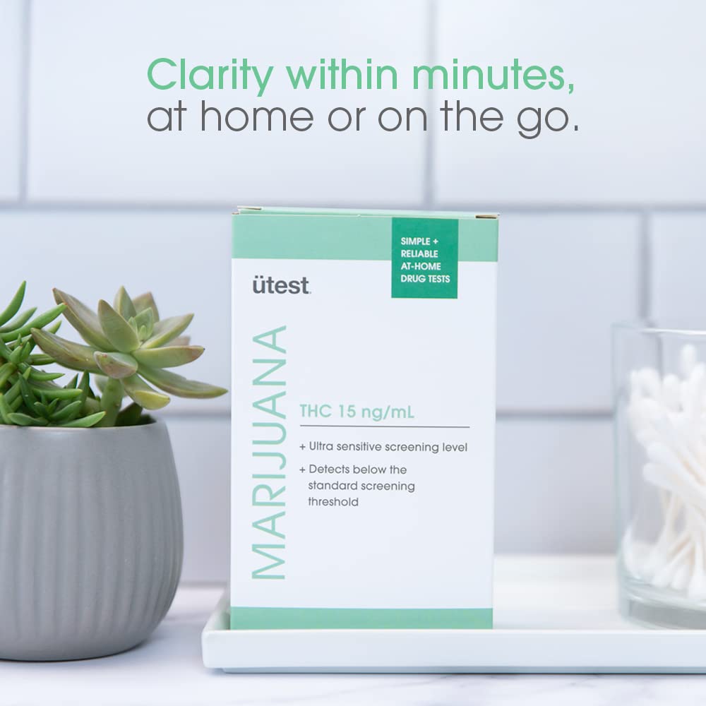 UTest Instant THC Home Drug Test – 15 ng/mL Single Panel Cannabis Detection (2-Pack)