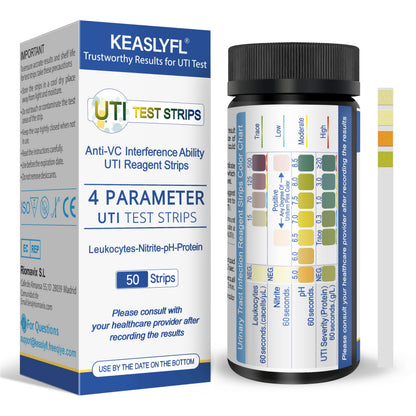 4-in-1 UTI Test Strips for Women & Men – Fast Home UTI Kit