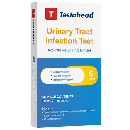 UTI Test Strips (6 Pack) – Detect Leukocytes & Nitrites in Urine | 2-Minute Results