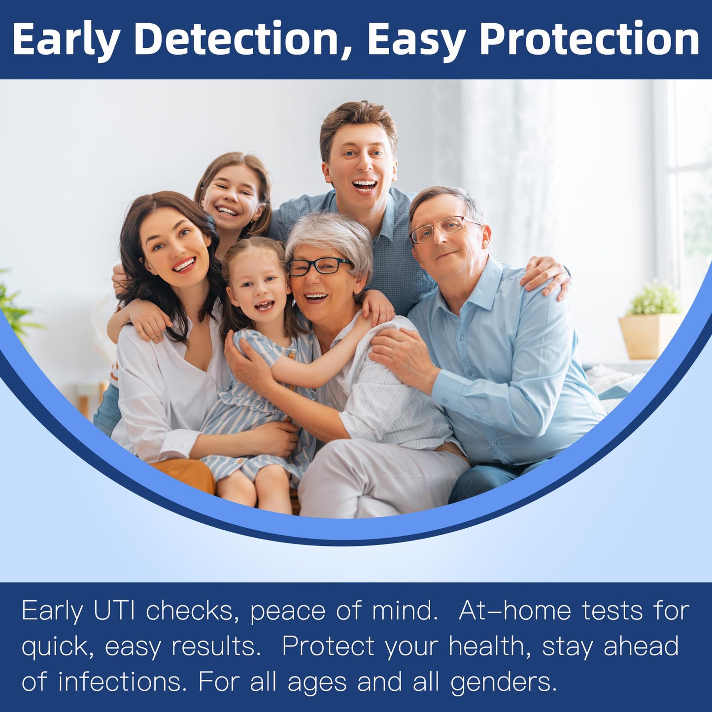 4-in-1 UTI Test Strips – 50ct At-Home Urinalysis (Leukocytes, Nitrites, pH, Protein)
