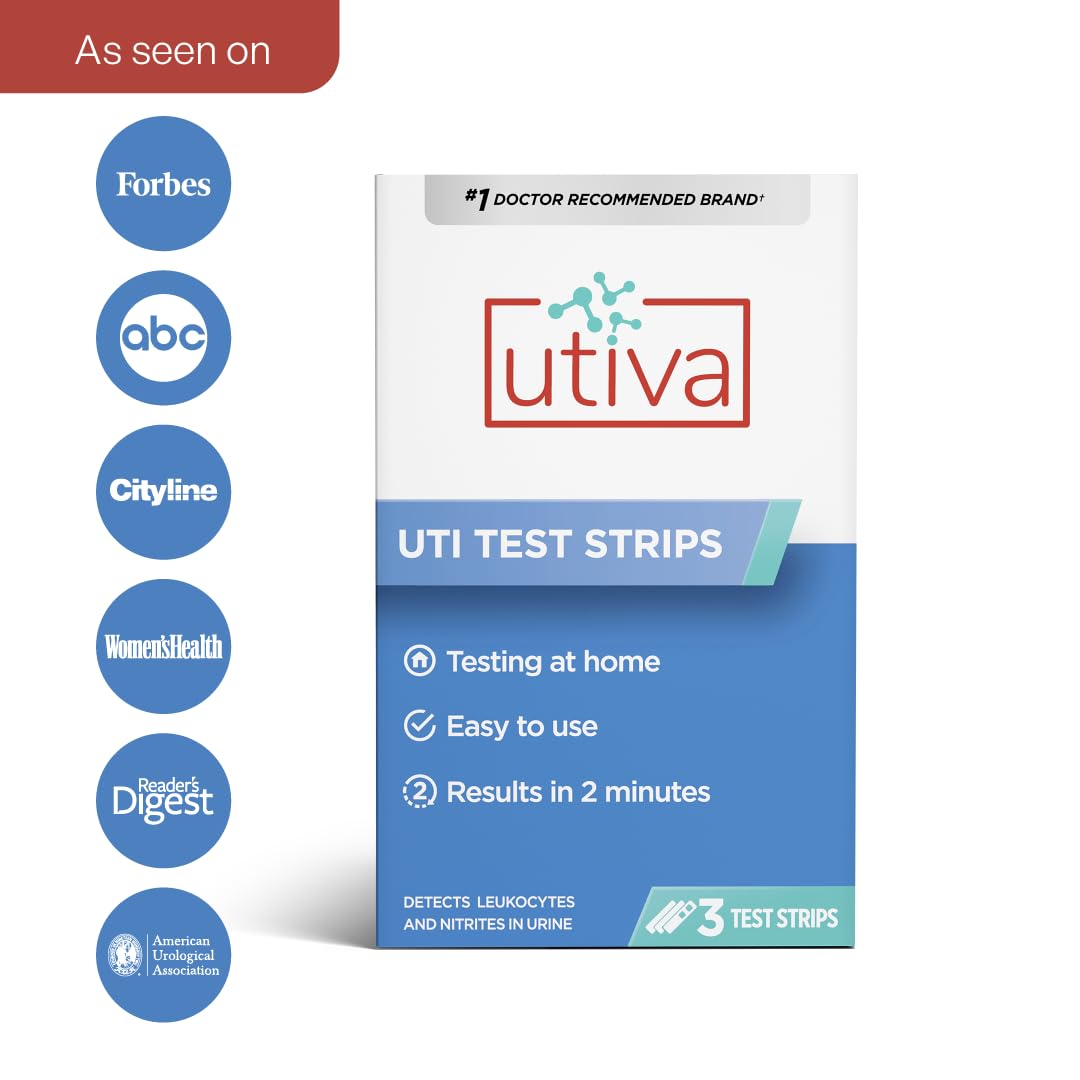Utiva UTI Test Strips – Home Test Kit for UTI | 2 Minute Results