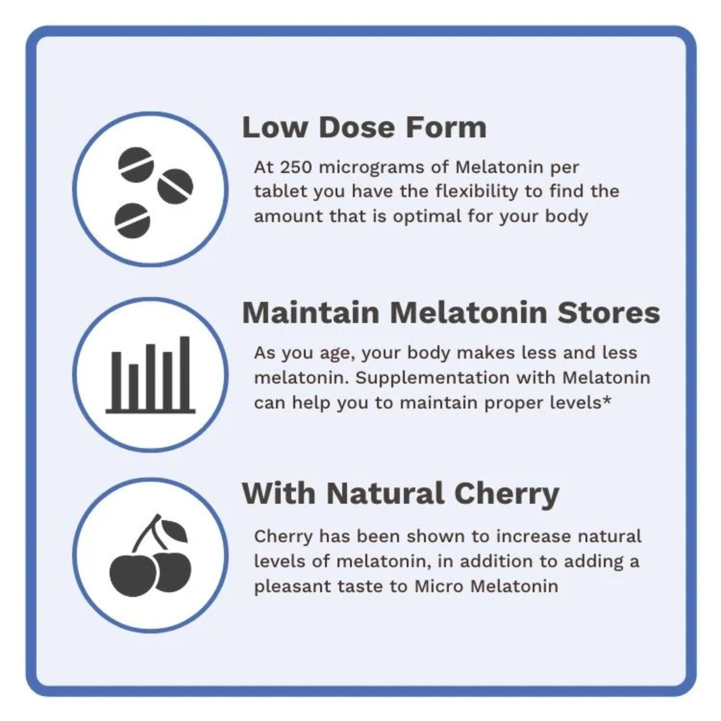 Utzy Naturals Micro Melatonin 250mcg | Natural Cherry | 120 Tabs