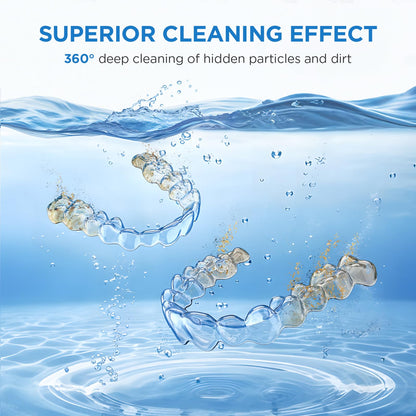 Dental Ultrasonic Retainer Cleaner Machine – 45kHz, 200ml, Digital Timer, UV Light