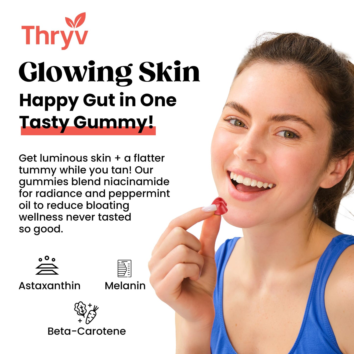 Thryv UVBites Tanning Gummies | Self Tan Supplement & Glow Up Skin