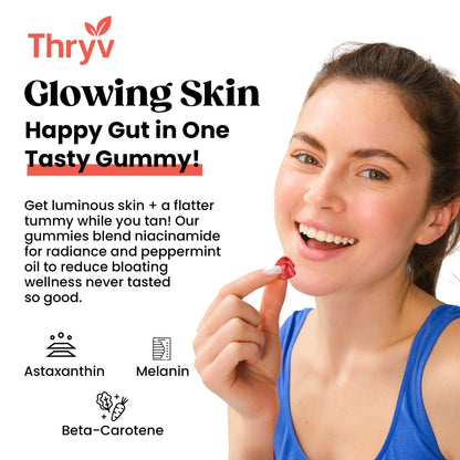 Thryv UVBites Tanning Gummies | Self Tan Supplement & Glow Up Skin