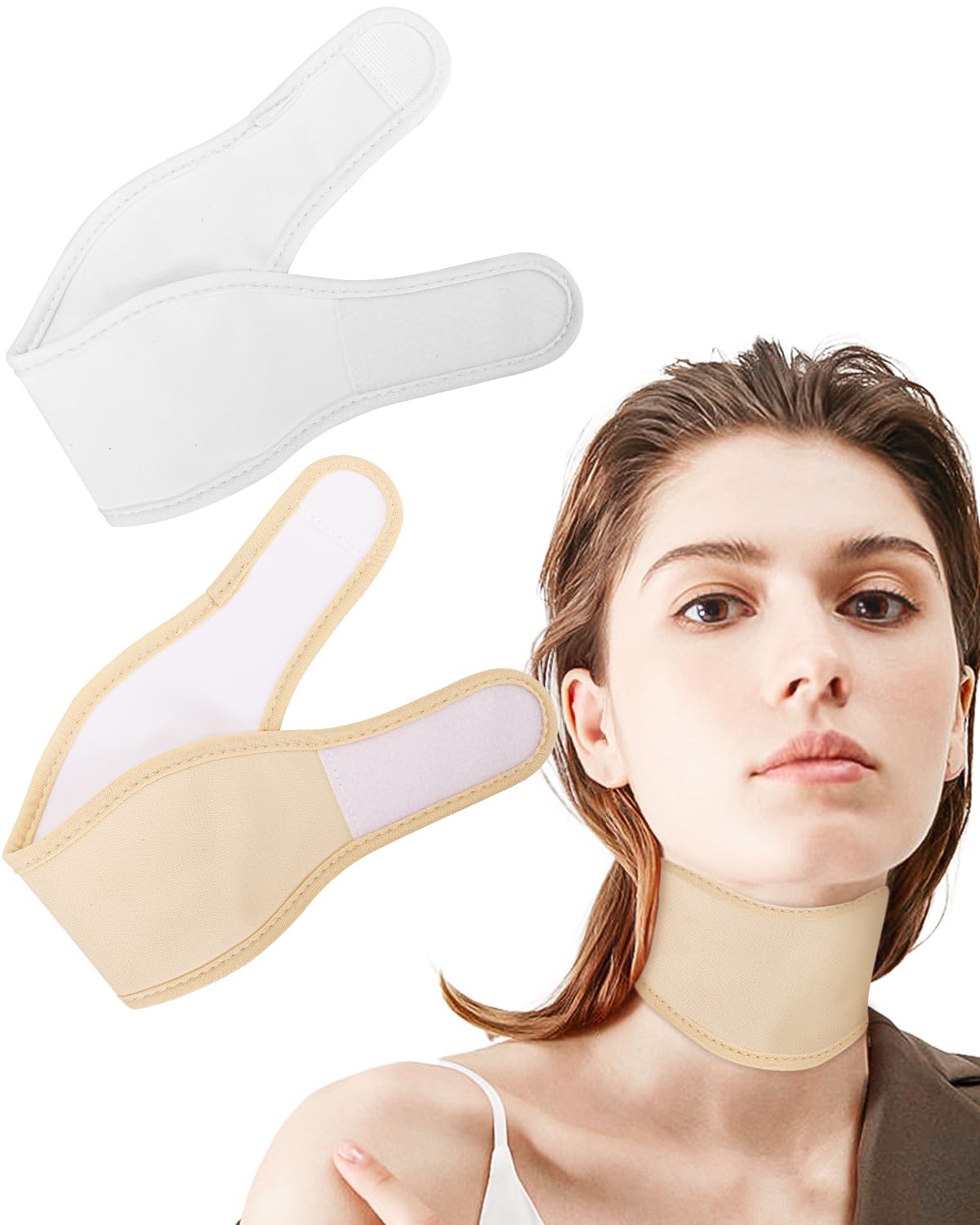 Uwbettry 2-Pack Thyroid Castor Oil Neck Wrap – Reusable Castor Oil Pack, Organic Cotton Flannel