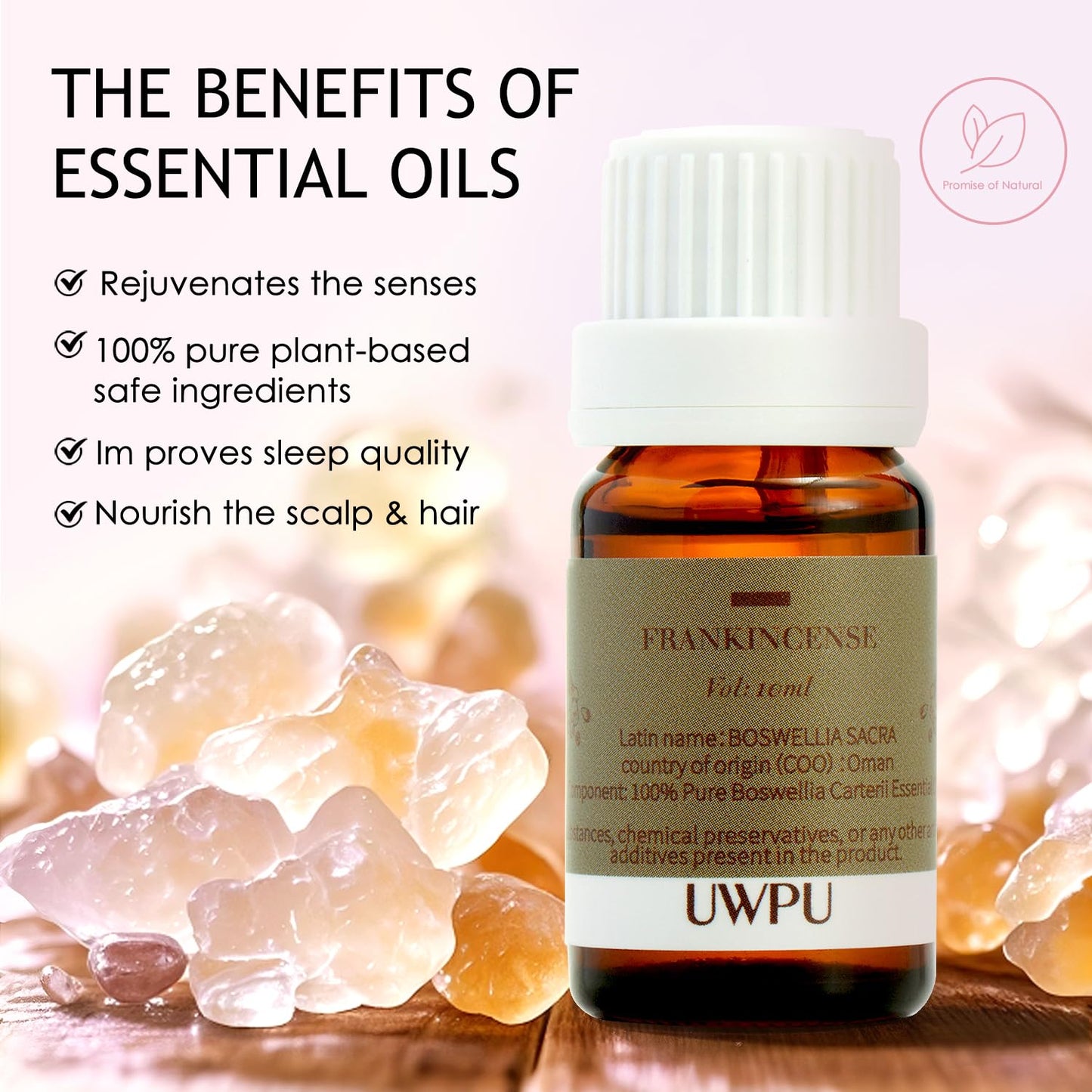 UWPU Oman Frankincense Essential Oil Blend — Premium 10ml for Diffusers, Skin & Hair