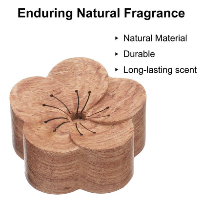 uxcell 2Pcs Wood Essential Oil Diffuser – Rosewood & Plum Car Diffusers for Car, Home, and Office