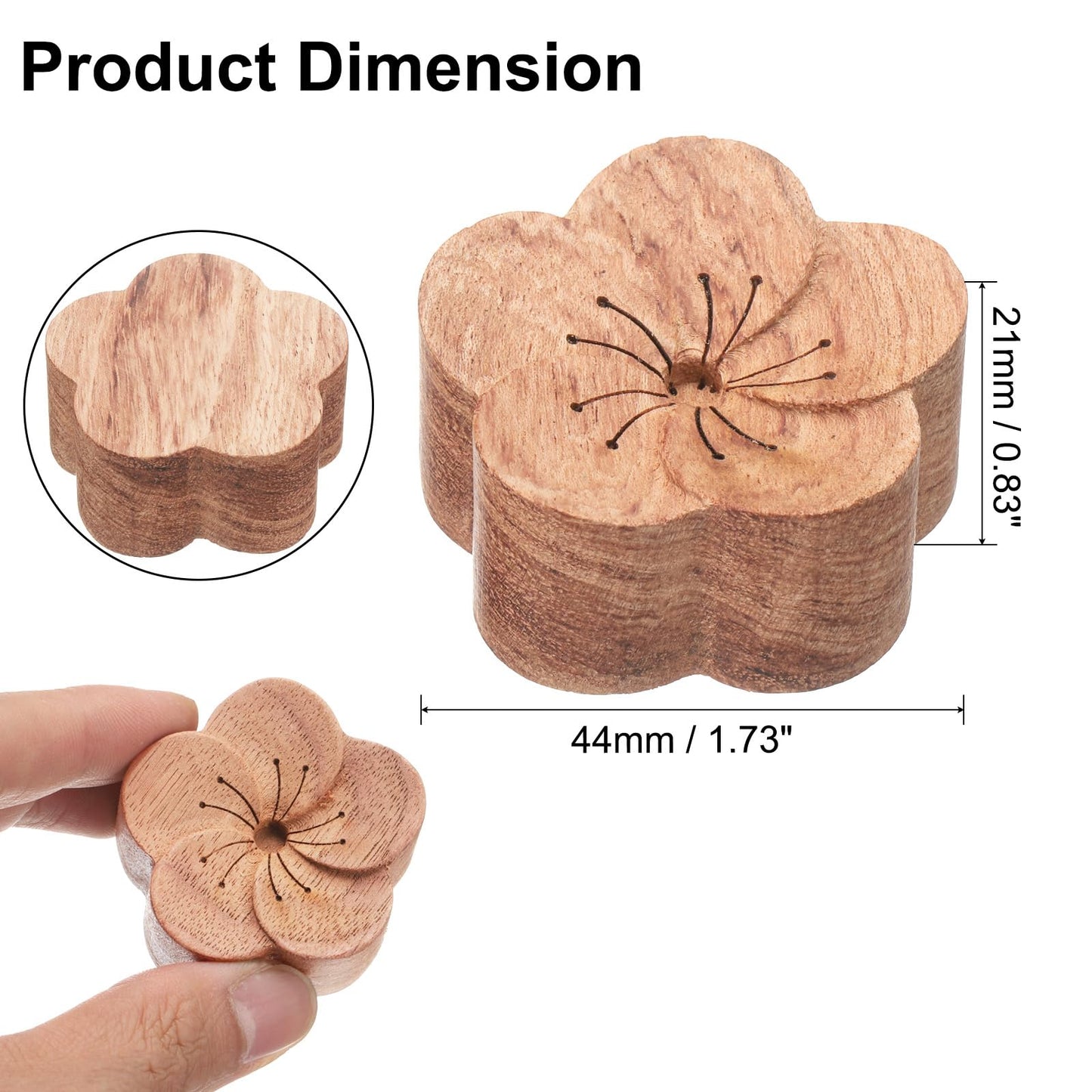 uxcell 2Pcs Wood Essential Oil Diffuser – Rosewood & Plum Car Diffusers for Car, Home, and Office