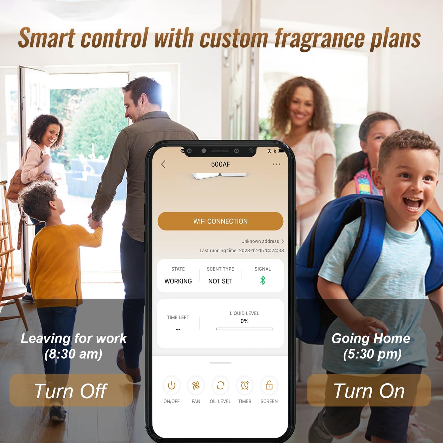 UXIKAPEEN Scent Air Machine – Waterless Diffuser for 1500 Sq Ft, Bluetooth App, White