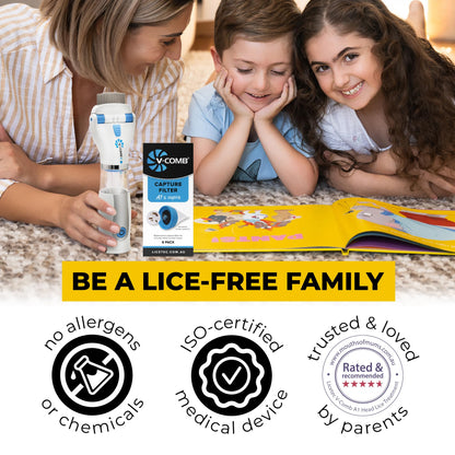 V-COMB A1 Rechargeable Lice Removal Electric Comb – Chemical-Free, Gentle, All Hair Types