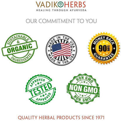Vadik Herbs Ashoka Bark 1000 mg | Organic | 100 Vegicaps | Women's Wellness
