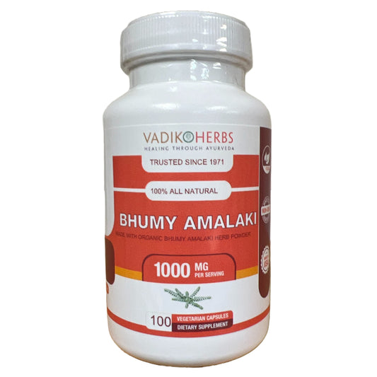 Vadik Herbs Certified Organic Bhumy Amalaki Powder (Phyllanthus amarus) – 100 Vegicaps BritishVita | Premium UK Vitamins & Wellness Supplements